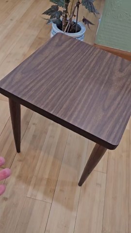 Mid Century Modern Side Table 16" Square Accent Table With Polished Tapered Wood Legs. Vintage 1960s Minimalist End Table. Ships FREE in USA - Etsy