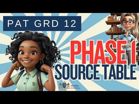 Mastering the Source Table – CAT PAT Phase 1 (Grade 12)