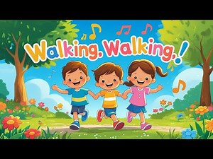 Walking, Walking Song for Kids | Fun Nursery Rhyme & Educational Music