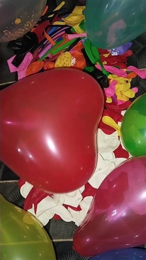 Red Heart Balloon Blow And Pop Compilation ASMR Satisfying #balloonpop #poppables #pop