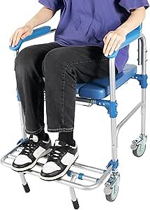 330LBS Bedside Commodes for Seniors Shower Chair for Inside Tub Sliding Shower Commode Chair with Wheels Adult Portable Potty Chair Rolling Wheelchair with Soft Pad Toilet Chair for Disable Injured