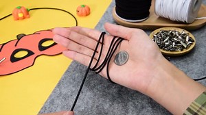 Craftdady 2mm Elastic Barbed Cords 43.74Yard Stretch Round String Elastic Loop with Metal Barbs Barbed Fastener for Crafting Book Binding(Black)