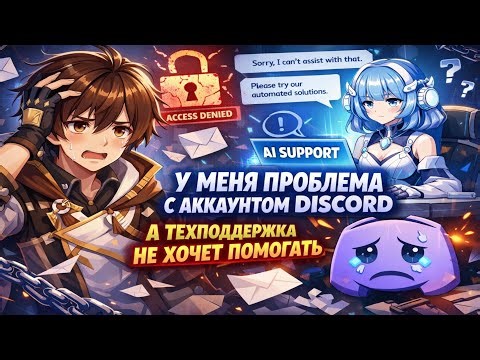 У МЕНЯ ПРОБЛЕМА С АККАУНТОМ DISCORD А ТЕХПОДДЕРЖКА НЕ ХОЧЕТ ПОМОГАТЬ!