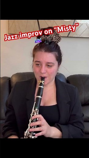 Clarinet jazz improv on “Misty” 🎶 ☔️ ❤️ #clarinet #jazzimprovisation #misty