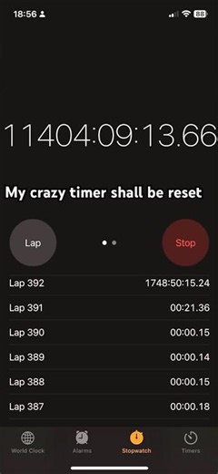 My crazy timer shall be reset 😭