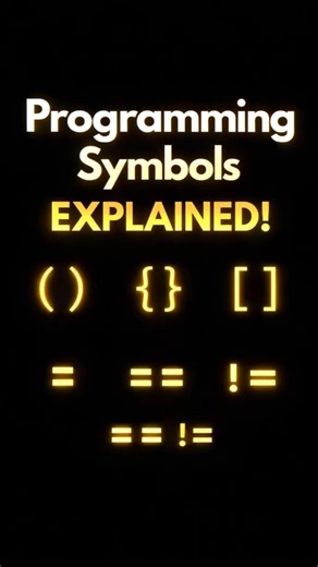 Programming Symbols Explained | Coding Basics for Beginners #trending #tech