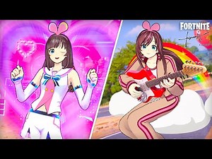 Kizuna AI Vtuber Skins Fortnite EARLY GAMEPLAY (KizunaAI & Jersey KizunaAI)