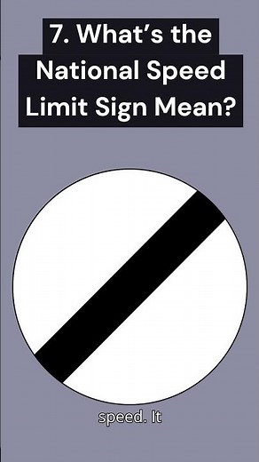 7 What does the National Speed Limit Sign Mean in the UK? #UKRoadSigns