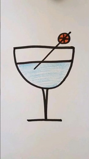 Draw Cute cocktail easy How to draw easy Coloring and painting #draweasy #cuteart #drawchannel #art