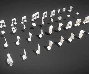 ArtStation - 3D Model - Musical Notes | Game Assets