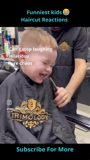 😂 Funniest Kids Haircut Reactions! 1 #cute #funny #funnybaby #shorts