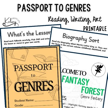Reading Passport | Literary Genres Mystery Fables Folktales History Fantasy Unit