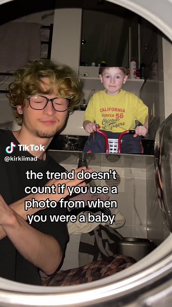 Child's Playtime Adventure in a Washing Machine