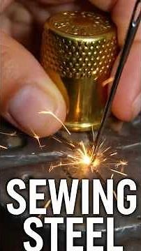 Sewing Steel? 🧵⚙️ The Bee‑King Thimble ASMR (Macro Industrial Craft)