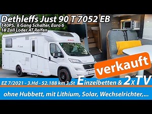 Wohnmobil Roomtour: Dethleffs Just 90 T 7052 EB mit Einzelbetten ohne Hubbett - 2021