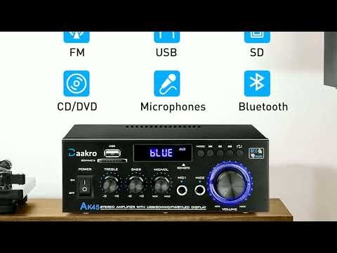 Daakro AK45 300W Stereo Audio Amplifier Bluetooth 5.1 Review