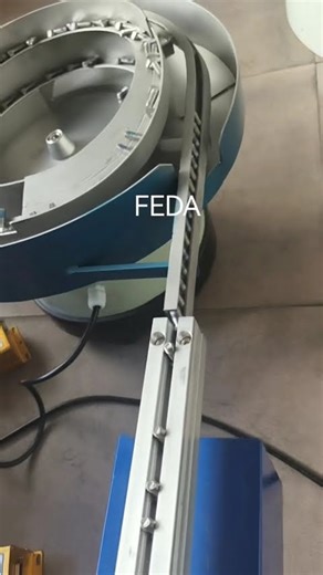FEDA vibration bowl with 750mm long track linear feeder for bolts #machine #auto #feeder