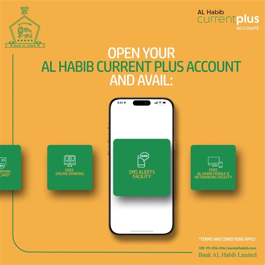 982 reactions · 9 comments | Open your AL Habib Current Plus Account to avail benefits that are essential for the successful financial management of your business. For any queries, simply inbox us or visit our website https://bit.ly/3H18MIC You can also call us on (021) 111 - 014 -014 #ALHabibCurrentPlusAccount #CurrentAccount #BankALHabib #RishtaBharosayKa | Bank AL Habib Limited | Facebook