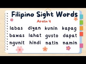 Lesson 4 / Filipino Sight Words / Practice Reading / Mga Karaniwang Salita