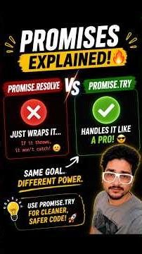 Promise.resolve vs Promise.try 🔥 | JavaScript Error Handling Explained