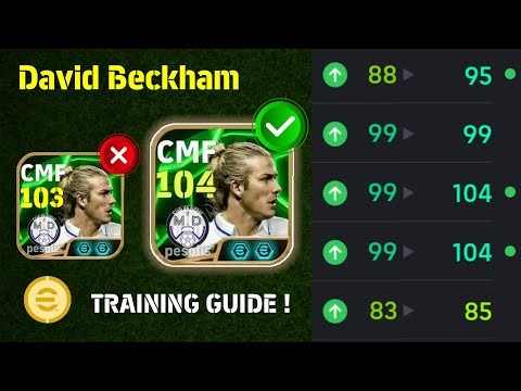 NEW Epic David Beckham Best Training Guide 104 rate | Player Progression Efootball 2025