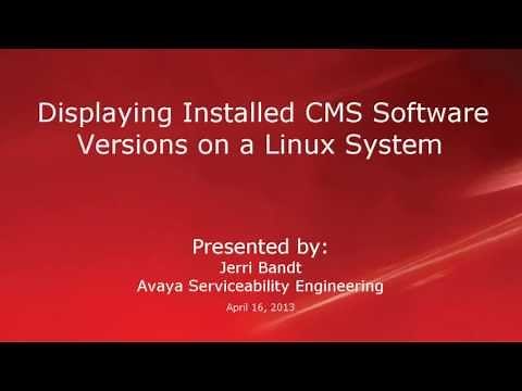 Displaying Installed CMS Software Versions on a Linux System
