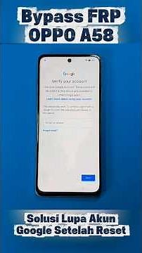 Cara Bypass FRP OPPO A58 Tanpa PC | Unlock OPPO A58 Lupa Akun Setelah Reset #unlock #oppo #shorts