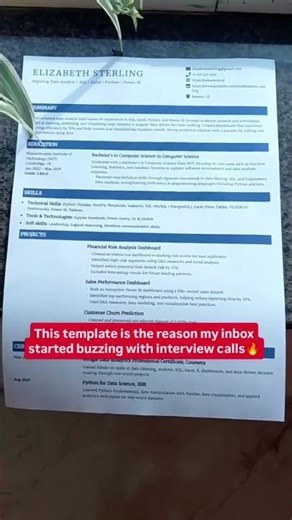 This template is the reason my inbox started buzzing with interview calls | ResumeUp.AI