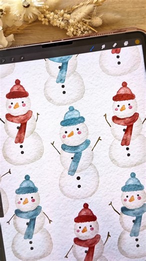 Brush with Bree | Procreate Brushes & Digital Art | look at how easy it is to learn how draw this snowman on procreate for the festive season ⛄️☃️ 🎨 the brushes im using are from the... | Instagram