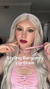 Our Sunset Makeup Burgundy Lip Stain 😍 Available now at sunsetmakeup.com ❤️ • #lipstain #liptint #lipcombo #gothmakeup #altmakeup | Sunset Makeup