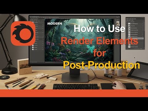 How to Use Render Elements for Post-Production in Photoshop | Full ArchViz Workflow