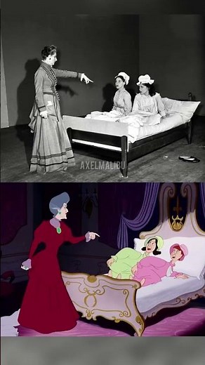 Lady Tremaine live-action animation reference in Walt Disney’s CINDERELLA (1950)