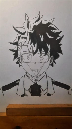 Drawing Izuku Midoriya ( Deku ) Face Sketch Easy | MHA Season 3 #shorts #deku #izukumidoriya