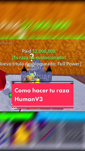 Cómo hacer la raza human V3 en Bloxfruits #roblox #robloxgames #bloxfruits #bloxfruit #turorial #humanv3 #fyp #parati