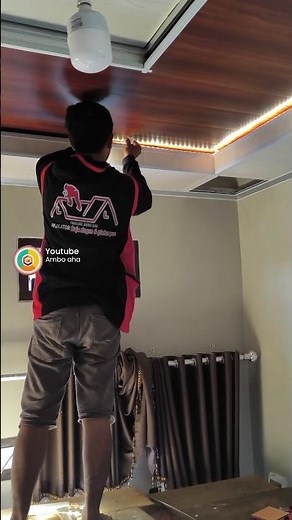 Modern Ceiling LED Strip Installation | Hidden Light Effect