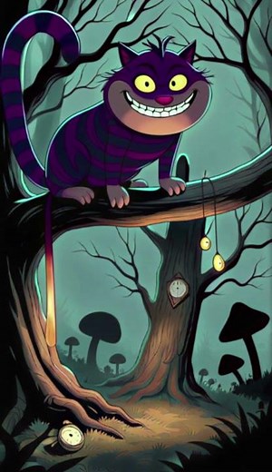 The Cheshire Cat Knows How to Leave (AI Animation)