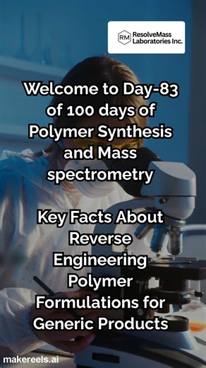 ResolveMass Laboratories Inc. on Instagram: "Welcome to Day 83 of our 100 Days of Polymer Synthesis and Mass Spectrometry! 🧪 In today’s insight, we dive into reverse engineering polymer formulations for generic products. Learn how experts replicate polymer blends to save development time and cost while ensuring safety and regulatory compliance. From sample analysis to spectroscopy and chromatography, discover the crucial steps to match physical and chemical properties for successful generic pol