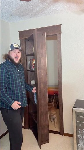 CHEAP DIY Hidden Bookshelf Door! #diy #home