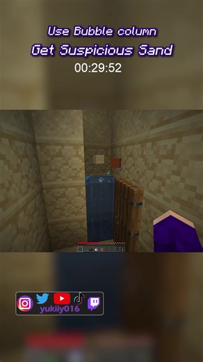 How To Get Suspicious Sand In Minecraft Survival Java In this video we will learn How To Get Suspicious Sand in Survival In Minecraft . To Get Suspicious Sand in Survival In Minecraft you will need to put a 2 high bubble column under the suspicious sand which will then drop in item form #minecraft #minecrafttutorial #learnminecraft #minecraftsurvival #yukiiy016 #minecraftguide #tutorial #guide #survival