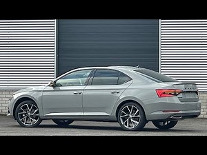 Skoda NEW Superb Sportline 2023 in 4K Meteor Steel Grey 19 inch Vega Walk around & detail inside