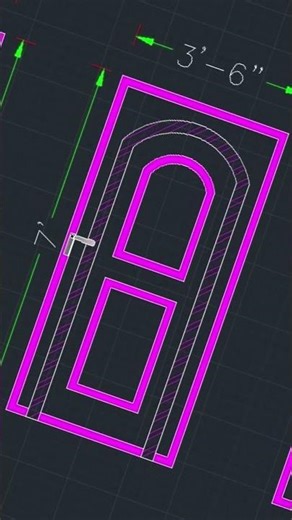 Top Modern Door Designs in AutoCAD 🔥 | Creative CAD Ideas #autocad #trending #shorts