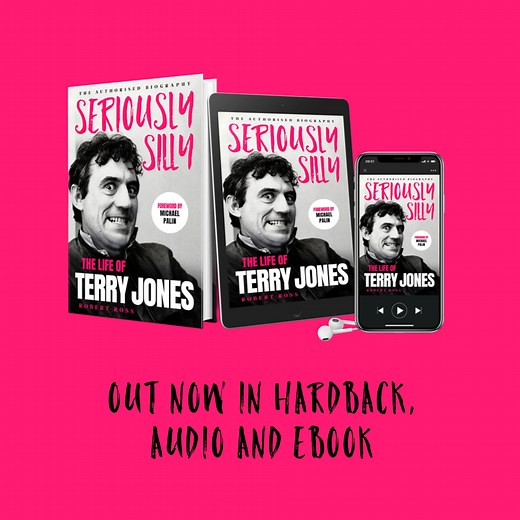 To celebrate the launch of Robert Ross's authorised biography of Terry Jones, SERIOUSLY SILLY, you have the chance to WIN your very own copy! To enter: follow Monty Python UK, like and share this post ✨ Buy yours now via https://bio.to/SeriouslySilly See the full list of T&Cs below: Entries open from 5PM BST on 04/11/2025 and close at 5pm BST on 11/11/2025. 10 winners will receive 1 copy of 'Seriously Silly: The Life of Terry Jones' by Robert Ross each. To enter this competition you must be UK-b