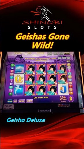 Geishas Gone Wild! Geisha Deluxe Double Up for Throwback Thursday! #shinobislots #shorts #shortfeed