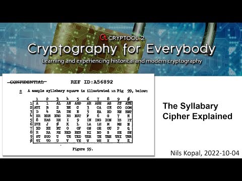 The Syllabary Cipher Explained