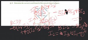 a 9. Determine the current in each branch of the network shown ... | Filo