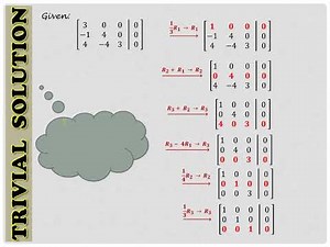 Example of Trivial & Non trivial Solution