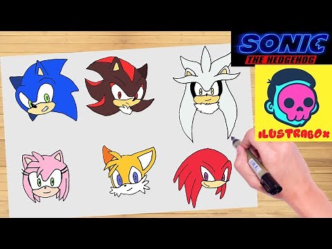 como dibujar a los personajes de sonic / how to draw sonic the hedgehog