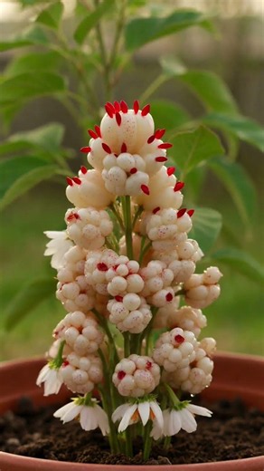 From white flowers to white pineberries in 10 seconds 🤍