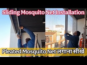 Mosquito net installation in balcony || How to install german pleated mesh in balcony