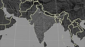 India Area Map Azimuthal Equidistant Projection: стоковое видео (без лицензионных платежей), 30130723 | Shutterstock